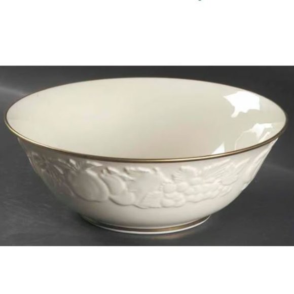 Lenox Fruits of Life 24K Gold Rim Brand New 9" Round Vegetable Bowl - Picture 13 of 13